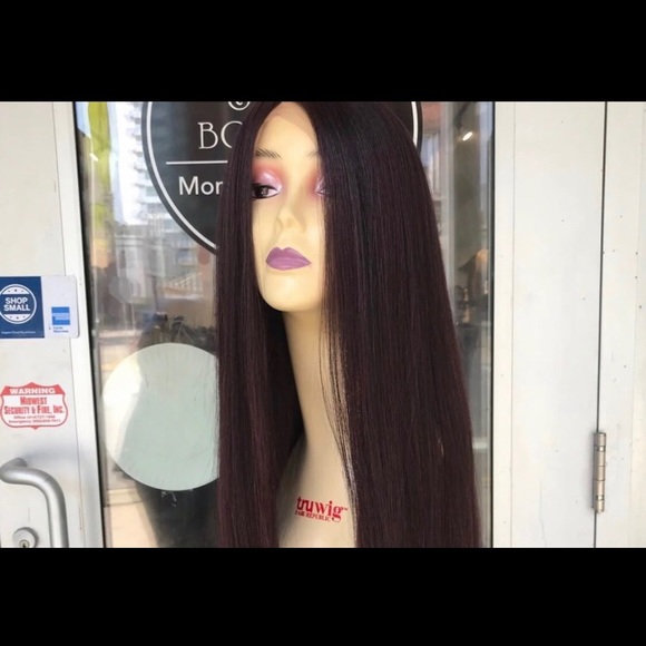 Brown Long wig 6X6 Freepart entire top sof… main image 2